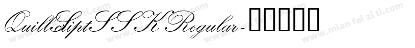 QuillScriptSSK Regular字体转换